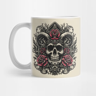 metal skull design Mug